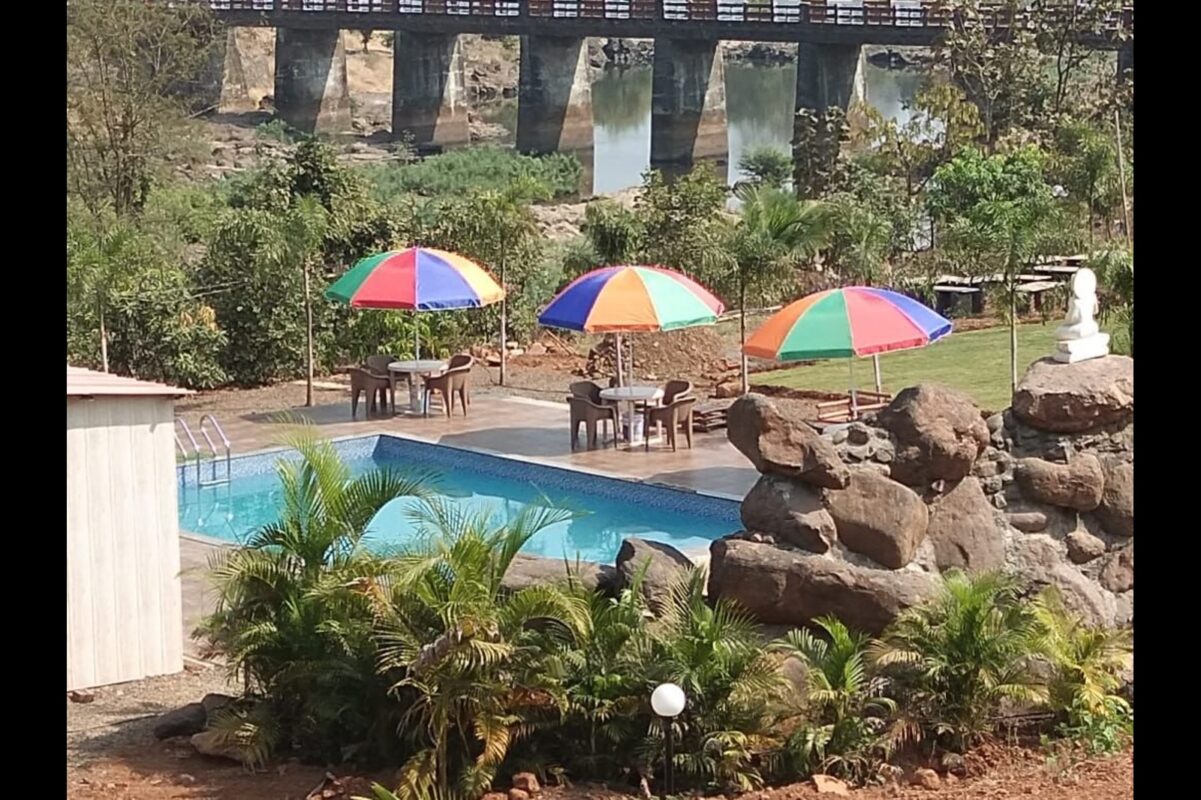 Outdoor pool Karjat resort