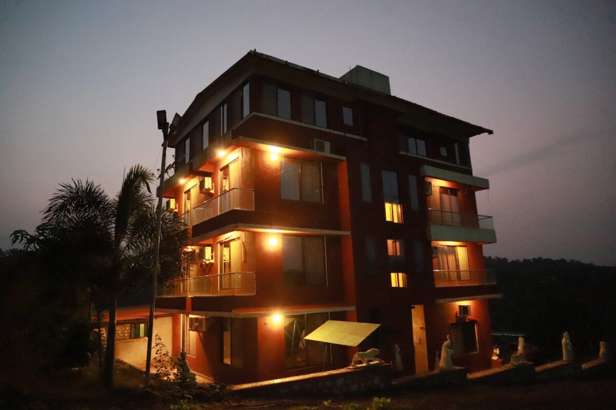 Serene night atmosphere resort